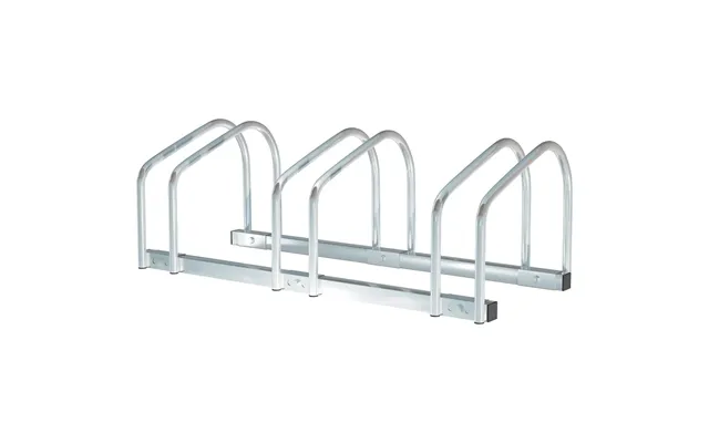 Homcom Bike Stand Parking Rack Floor Or Wall Mount Bicycle Cycle Storage Locking Stand 3 Racks - Silver product image