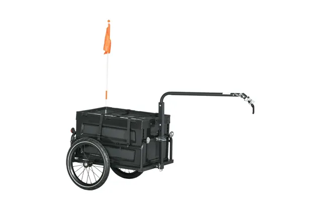 Homcom Bike Trailer W Foldable Storage & Pneumatic Tyres - Black product image