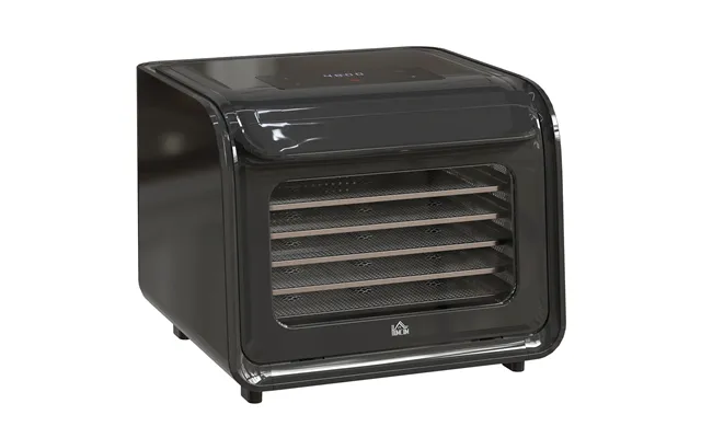 Homcom Food Dehydrator With 6 Stainless Steel Tray, For Fruit, Meat - Black