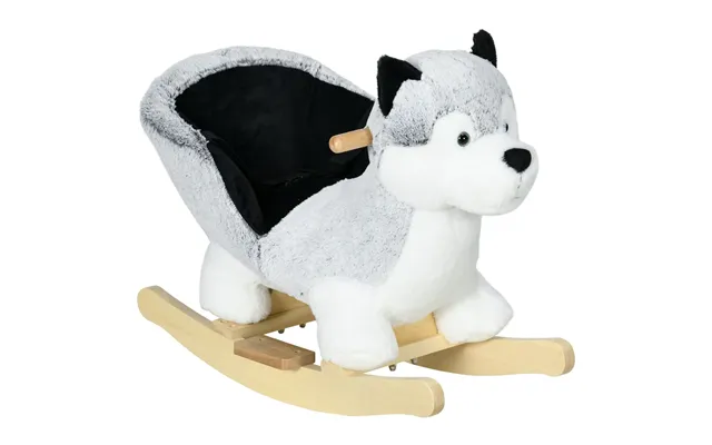 Homcom Husky-shaped Baby Rocking Horse With Seatbelt - For Ages 18-36 Months