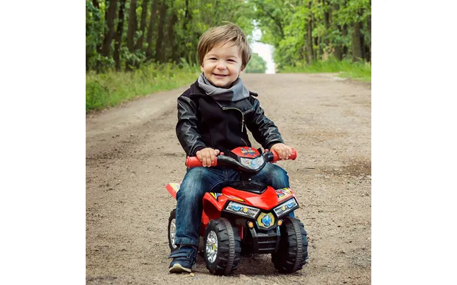 Homcom Kids Children Ride-on Toy Off Road Style Quad Bike Racing Car No Power 4 Wheels Horn Music Red