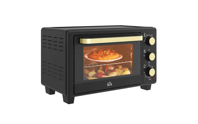 Homcom Mini Oven 16l Countertop Oven With Adjustable Temp Timer 1400w - Black product image