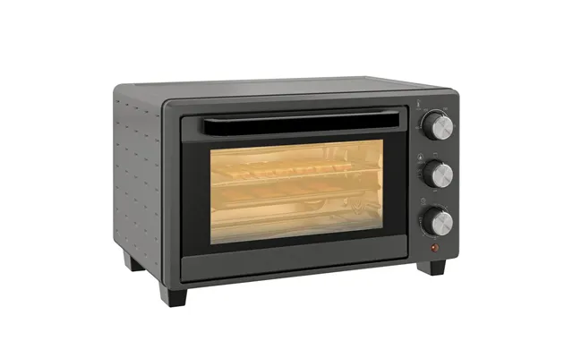 Homcom Mini Oven 21l Electric Grill W Adjustable Temp Timer 1400w, Grey - Cream product image