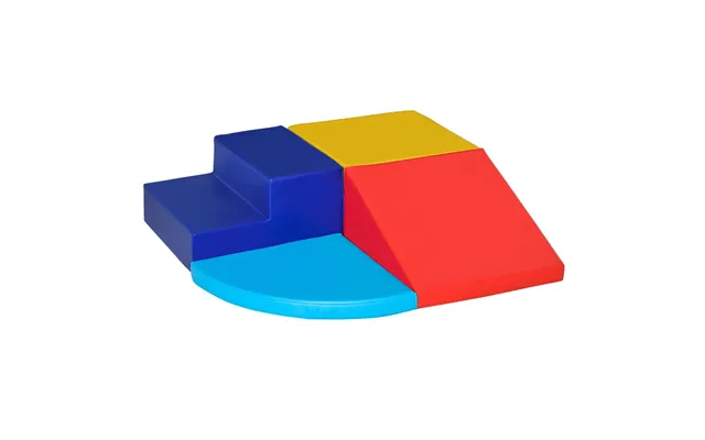 Homcom Soft Play 4-piece Climb And Crawl Foam Toddler Stairs And Ramp Colorful Children's Educational Software Activity  product image