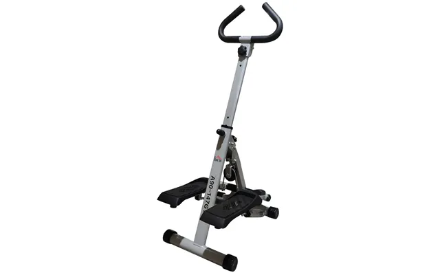 Homcom Stepper W Handle Hand Grip Workout Fitness Machine For Fitness Aerobic Exercise Home Gym Grey