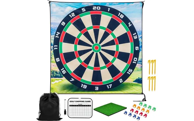 Huge Golf Darts Game Mat Chip & Stick Kit Indoor Outdoor Family Party Game Set - Mixed