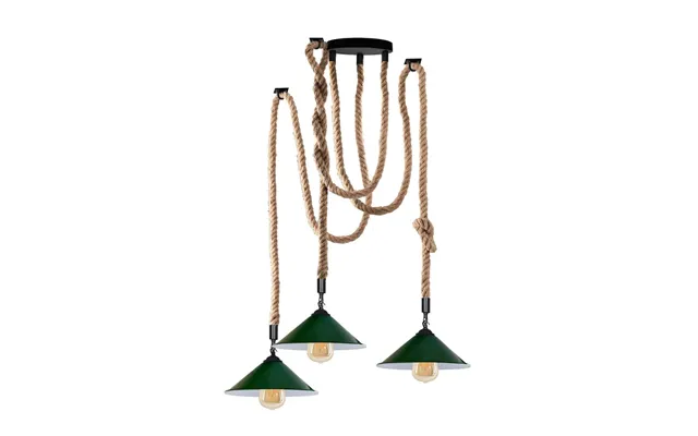 Industrial Pendant Light Retro Vintage Chandelier Hemp Rope Ceiling Spider - With Bulb product image