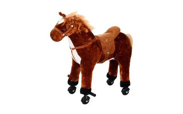 Interactive Walking Horse Ride On Toy - Plush Pony With Wheels And Sound