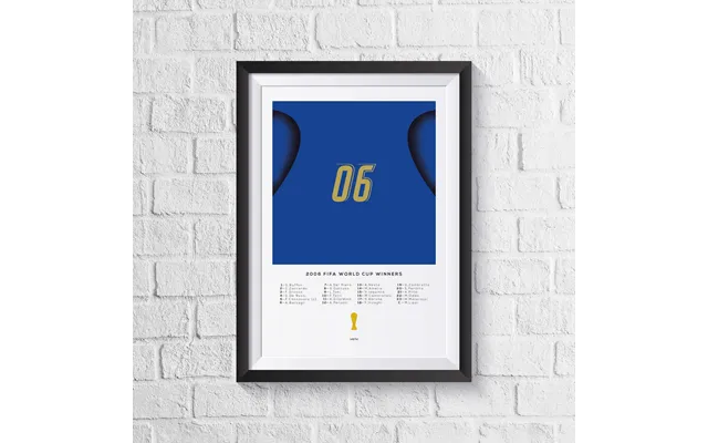 Italy 2006 World Cup Squad Print - A3