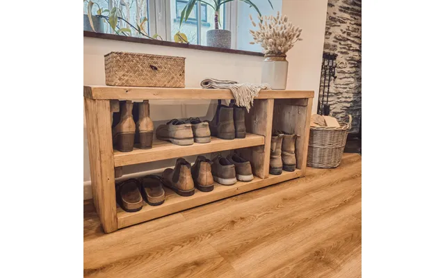 Ivara Shoe Bench Entryway Shoe Storage Rustic Bench For Entryway - Light Oak L80xd28xh55cm product image
