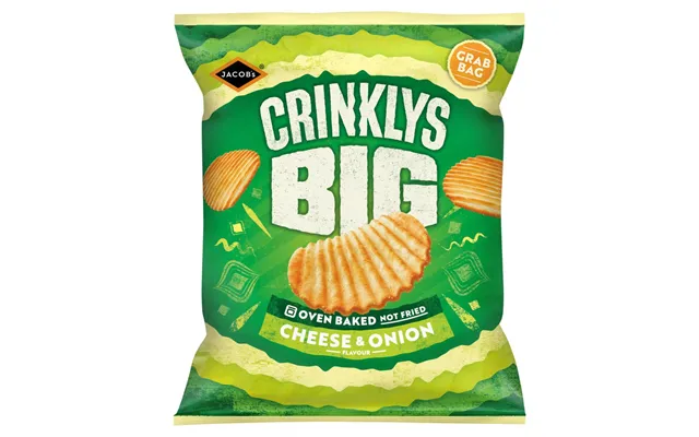 Jacob's Crinklys Big Cheese & Onion Flavour 45g Box Of 30