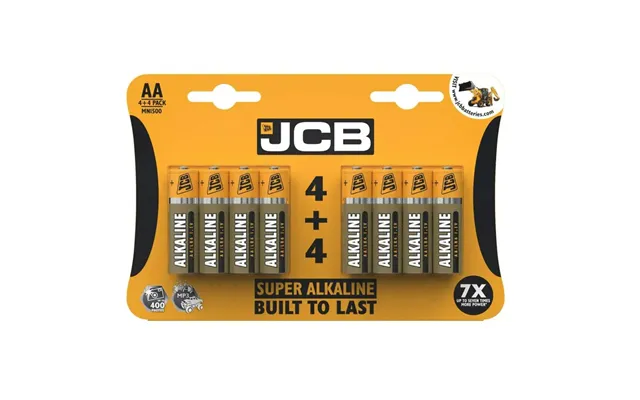Jcb Aa Super Alkaline Batteries 8 Per Card -