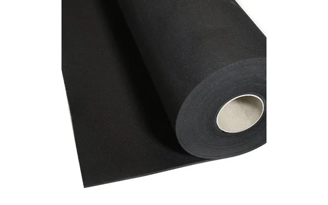 Jet Black Rubber Mat Roll - 10m Gym Flooring Solution
