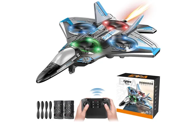 Jet Fighter Stunt Rc Plane Foam Rc Drone With Led Lights
