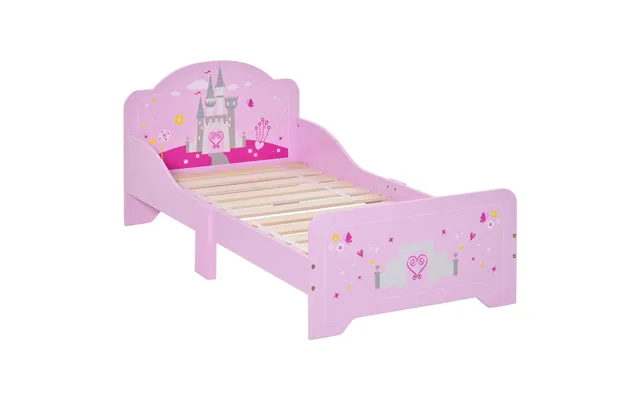 Kids Bed Princess Castle Theme W Side Rails Slats Home 3-6 Yrs Pink product image
