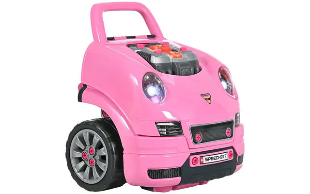 Kids Truck Engine Toy Set W Horn Light Car Key Age 3-5 Years - Pink