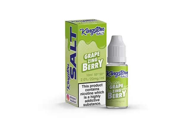 Kingston 10mg Nicotine Strengt Nic Salt 10ml Bottle Size - Grape Zingberry