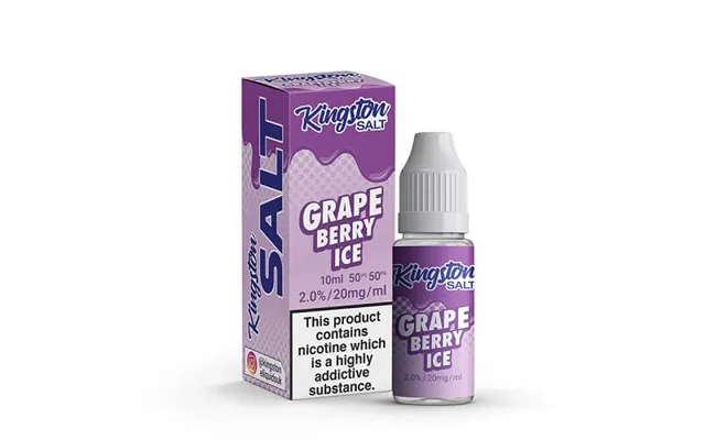 Kingston 10mg Nicotine Strengt Nic Salt 10ml Bottle Size - Grapeberry Ice