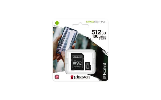 Kingston Canvas Select Plus Micro Sd Card With Sd Adapter, Class 10 Up To 512 Gb - 512 Gb