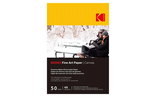 Kodak Fine Art Canvas 4r 102x152mm Premium Matte Photo Inkjet Paper - 50 Sheets product image