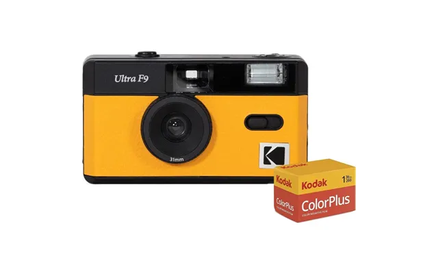 Kodak Ultra F9 Film Camera 35mm Reusable With 36 Exposure Film Pack - Yellow