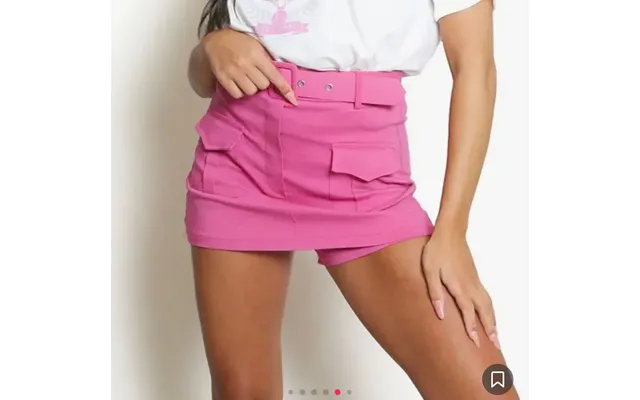 Ladies Cargo Skort - L Cerise Fuschia