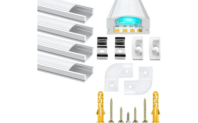 Led Aluminum Profile Channel U Shape 1m 3.3ft Milky Cover 4 Pack Chesbung
