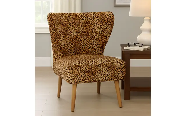 Leopard Print Velvet Chair Cefena