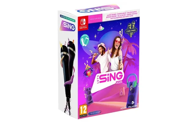 Let's Sing 2025 2 Mic Bundle Pack Nintendo Switch