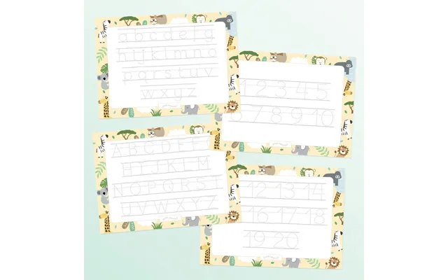 Letters & Numbers Writing Mats - Safari Beige