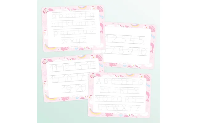 Letters & Numbers Writing Mats - Unicorn Pink