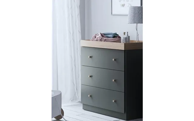 Little Acorns Burlington Dresser - Anthracite Grey & Oak product image
