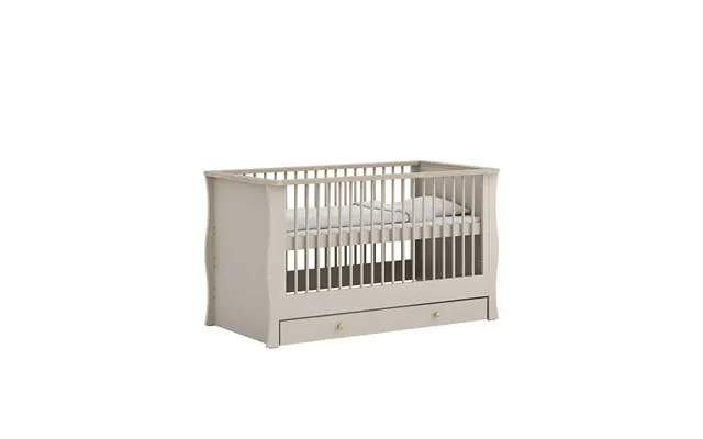 Little Acorns Celeste Cot Bed With Under Drawer - Cashmere & Grey Ash product image