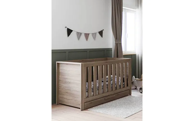 Little Acorns Ellesmere Cot Bed With Under Drawer - Truffle Oak product image
