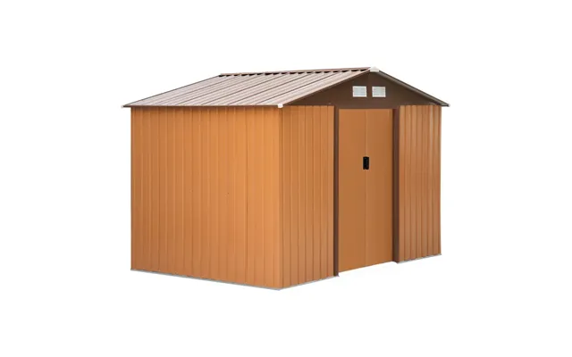 Lockable 9x6 Ft Metal Shed - Khaki Storage Yard Container