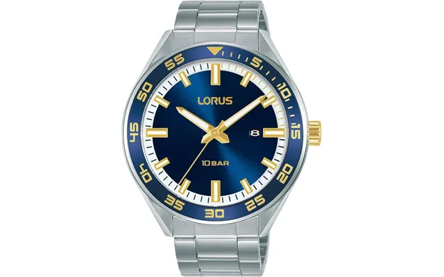 Lorus Men's Dated Blue Dial With Stainless Steel Bracelet Watch Rh933nx9