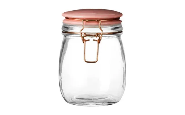 Luca Retro Pastel Pink Glass Jar - 750ml