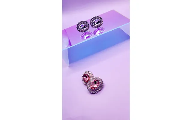 Luxe Crystal Non Pierced Clip On Earrings - Silver