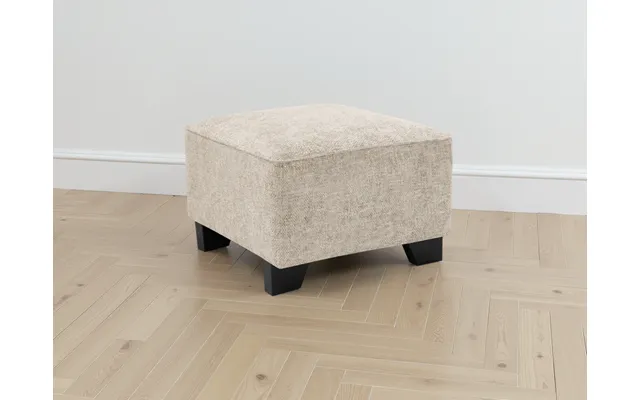Luxurious Nebraska Fabric Footstool Ottoman For Ultimate Living Room Comfort - Beige