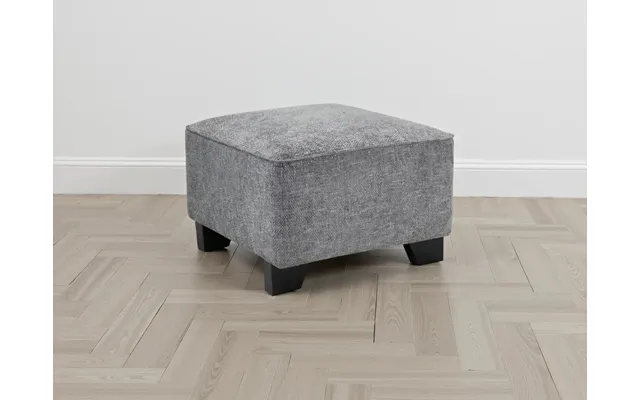 Luxurious Nebraska Fabric Footstool Ottoman For Ultimate Living Room Comfort - Grey