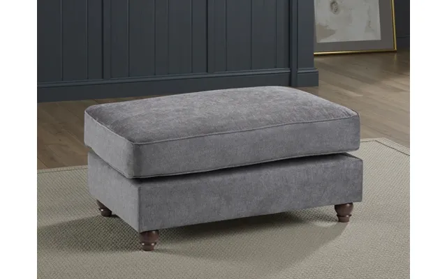 Luxurious Windsor Fullback Sofa Footstool Comfortable Foam-filled Cushion Top - Grey