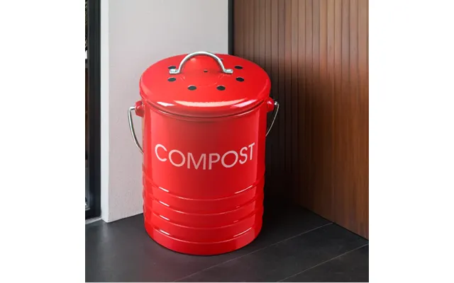 Madison Red Bin With Handle Compost