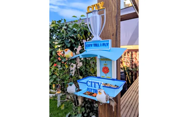 Manchester City Bird Feeder Football Fans Feeding Station - Quirky Garden Decor