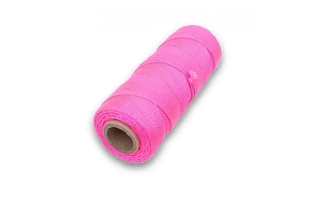 Marshalltown 500' Braided Nylon Fluorescent Brick Line - Pink