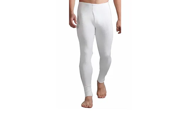 Mens Cotton Thermal Underwear Bottoms Long Johns - Medium White