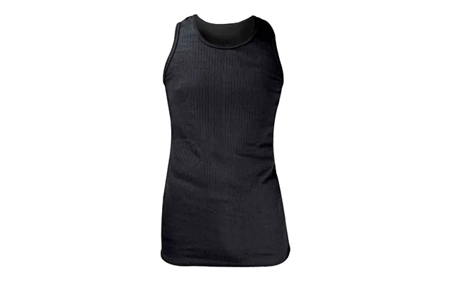 Mens Cotton Thermal Underwear Sleeveless Vest - Large Black
