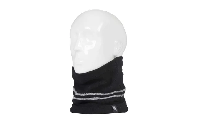 Mens Hi Vis Reflective Soft Fleece Lined Thermal Winter Neck Warmer - One Size Black
