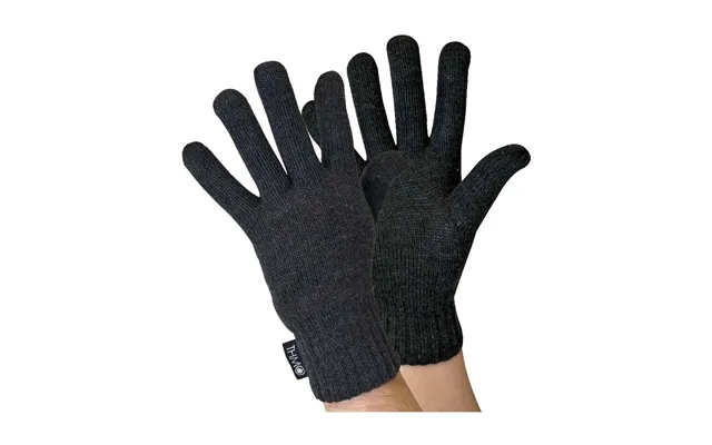 Mens Knitted Thermal 40g 3m Thinsulate Insulation Winter Gloves - S M Charcoal