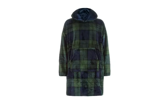 Mens Oversized Hooded Blanket Wearable Blanket Hoodie With Fleece Comfort - One Size Check