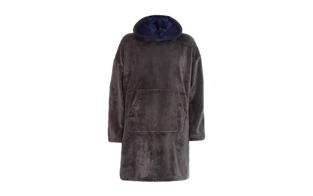 Mens Oversized Hooded Blanket Wearable Blanket Hoodie With Fleece Comfort - One Size Grey